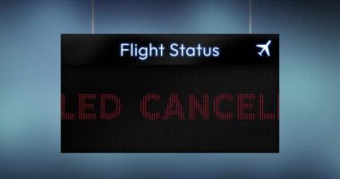 Sayısal Ekran 4K Canlandırmasında Uçuş Durumu Kırmızı Renkle İptal Edildi