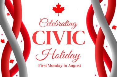Civic Holiday 'in geçmişini yaprak ve tipografiyle kutluyoruz. Gün, Kanada 'da her yıl ağustos ayının ilk pazartesi günü, duvar kağıdı tasarımı kutlanır.