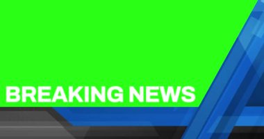 Yeşil Ekranlı Blue Breaking News arka planı 60 fps, 1 dakika canlı yayın 4k animasyon