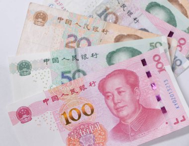 Çin 'in tüm para birimleri, renkli banknotlar. Çin Yuan koleksiyonu. Çin 'in tüm para birimleri. Renkli notlar. Çin Yuan koleksiyonu arkaplan