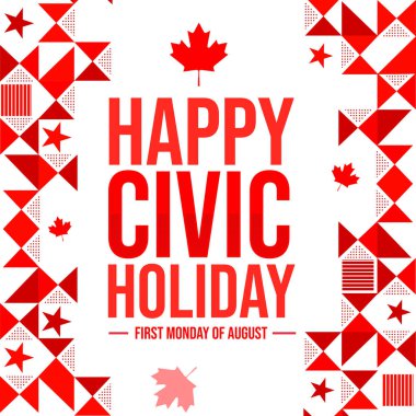 Yapraklı ve selamlı Mutlu Sivil Tatil Duvar Kağıdı. Ağustos 'un ilk pazartesi günü Kanada' da sivil tatil olarak kutlanır.