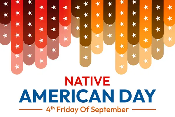 stock image 4th of Friday is celebrated as Native American Day in US, colorful backdrop