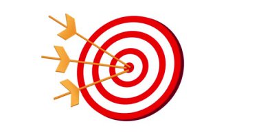 Hedef, anahtarlama için Beyaz ve Yeşil Ekran 'da 4K Animasyon' u vuruyor. Satış hedefi vuruşu konsepti ve ipucu oluşturma