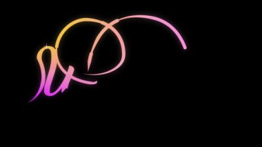 Parlak ve renkli karşılama tipografisi yanıp sönen yıldızlar ve arkaplanlı 4k animasyon