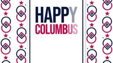 2009 Ekim 'i Amerika' da her yıl Columbus Günü olarak kutlanır. Vatansever 4K animasyon geçmişi.