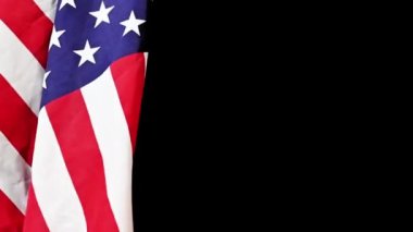 Üzerinde siyah fotokopi alanı olan gerçekçi Amerikan Bayrağı Dalgalanması, yüksek kaliteli ABD bayrağı görüntüleri