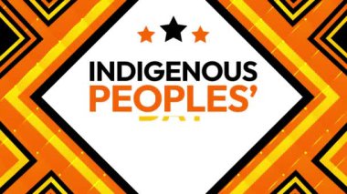 Ekim ayının ikinci pazartesi günü Yerliler Günü olarak kutlanır, kahverengi ve turuncu renkler 4k animasyon arkaplanı