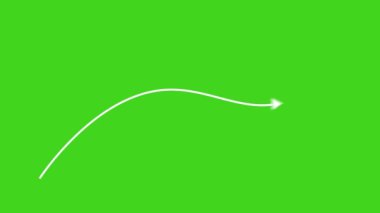 Rastgele Ok yönleri siyah ve yeşil ekranda tuş için animasyon, 4k