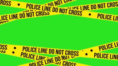 Yeşil ekrandaki sarı bant animasyonunu kopyalamak için polis hattını geçmeyin.
