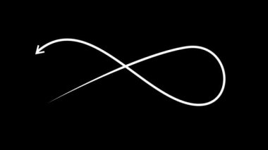 Anahtarlama için siyah ve yeşil ekranda sonsuzluk biçimi ok animasyonu, 4k animasyon