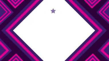 Uluslararası Kadın Gününün 4k animasyonu merkezde renkli şekiller ve tiporofoni.