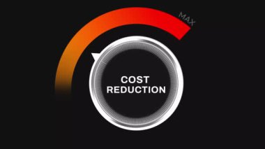 Maksimum maliyet azaltma konsepti 4k animasyon düğümü yarasa, iş ve finans tam döner