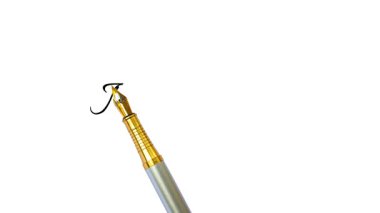 Beyaz ekran 4k animasyonunda kalem yazma tipografisi