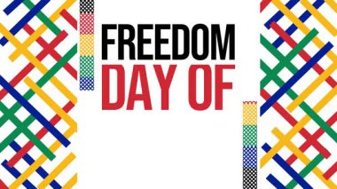 27 Nisan her yıl Güney Afrika 'da Özgürlük Günü olarak kutlanır. 4k' lık vatansever animasyon arkaplanı selamlarla doludur..