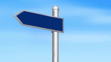 Kredi, Debit 'e karşı, mavi ve kırmızı tabelalarda 4K animasyon arkaplanda mavi gökyüzü yazılı. İş, finans