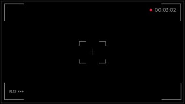 Eski ve klasik video kayıt konsepti 4k animasyon kutu şekilleri ve geri sayım ile. Video, kamera, görüntü, kayıt