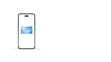 Çevrimiçi Cüzdan transferi başka bir telefon sürecine 4k animasyon, güvenli işlem, para gönderme kavramı