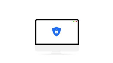 Korumalı ve güvenli bağlantı 4K animasyonlu siber güvenlik konsepti. Resim, ai, parola, güçlü, dizin