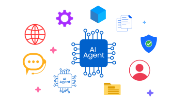 Merkezdeki Ai ajan çipi dünya ve diğer renkli bilgi grafikleriyle bağlantılı, png