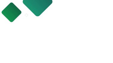 Yan tarafında beyaz kopya alanı olan modern yeşil şekiller sunum arkaplanı için 4k canlandırması