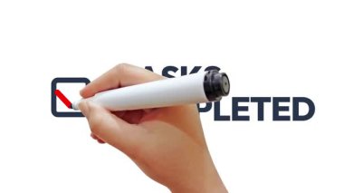 Görevler kutuya elle tıklanırken 4k 'lık görüntü kapatıldı