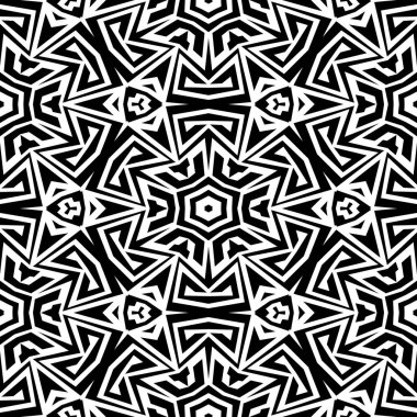 Beyaz arka planda süslü püslü süsleri olan kusursuz bir desen. Tek renkli tek renkli duvar kâğıdı. Döşeme, ambalaj kağıtları, duvar kağıtları gibi kullanılabilir. 