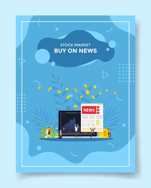 购买关于横幅 书籍和杂志封面矢量插图模板的新闻概念 — 图库矢量图片