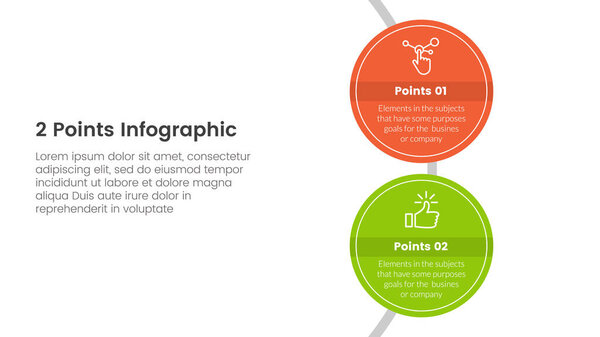 versus or compare and comparison concept for infographic template banner with big circle vertical with two point list information vector illustration