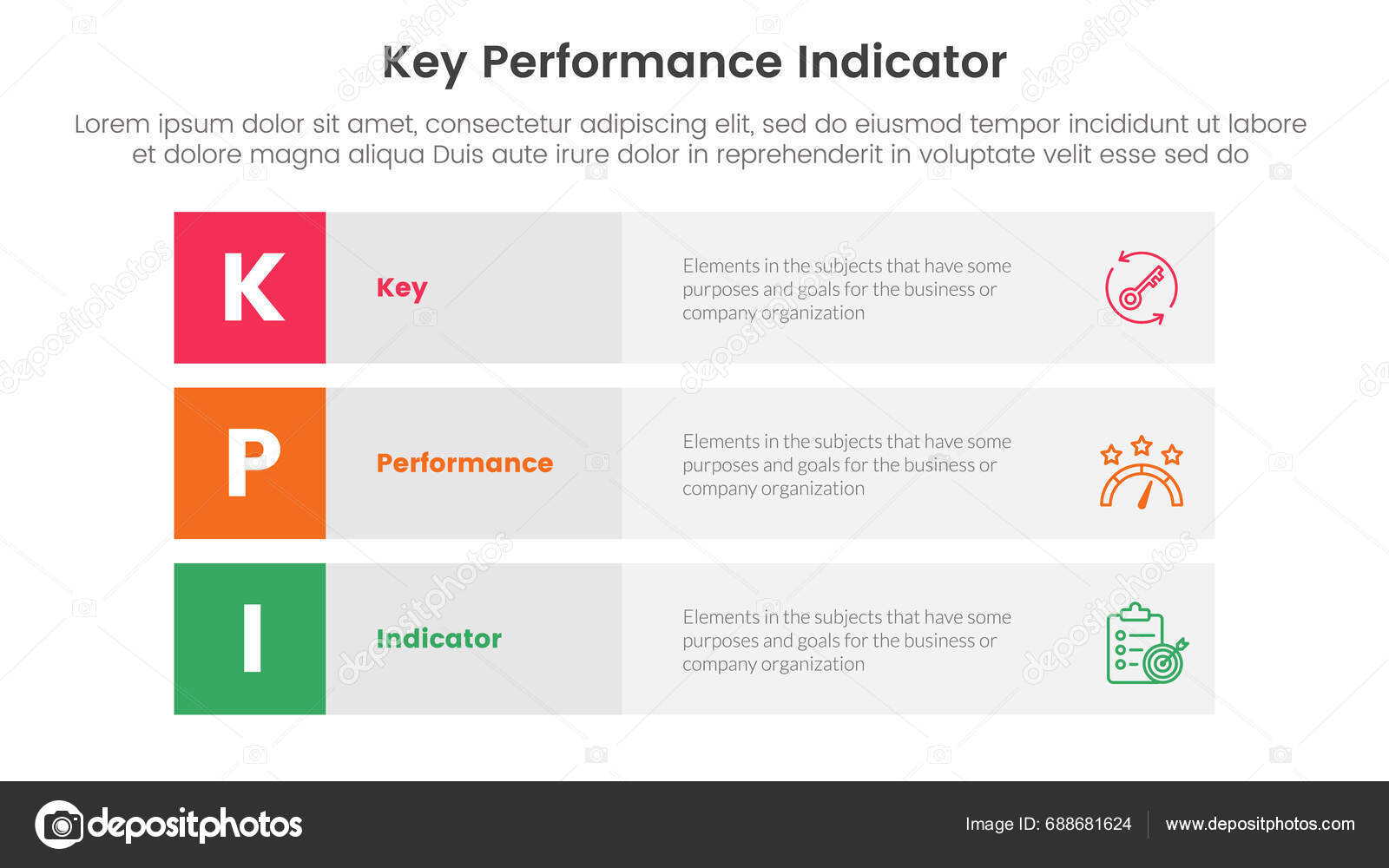 Kpi Key Performance Indicator Infographic Point Stage Template Block ...