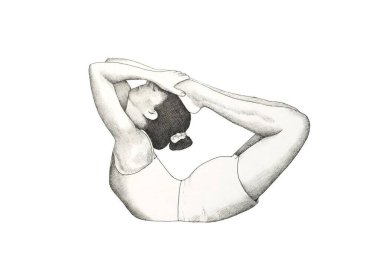 yoga sağlıklı yaşam tarzı illüstrasyonu