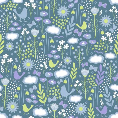 Çiçek desenli sanat tasarımı çizimi