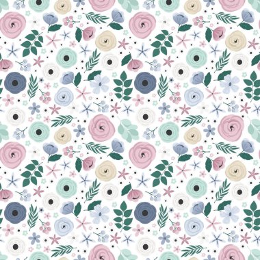 Çiçek desenli sanat tasarımı çizimi