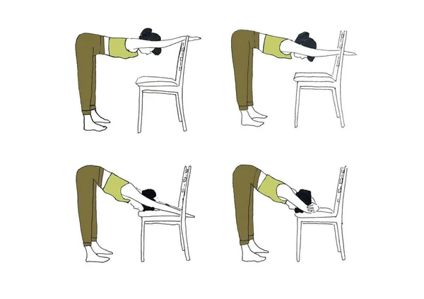 yoga sağlıklı yaşam tarzı illüstrasyonu