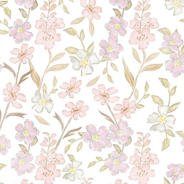 Çiçek desenli sanat tasarımı çizimi