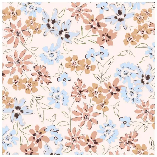 Çiçek desenli sanat tasarımı çizimi