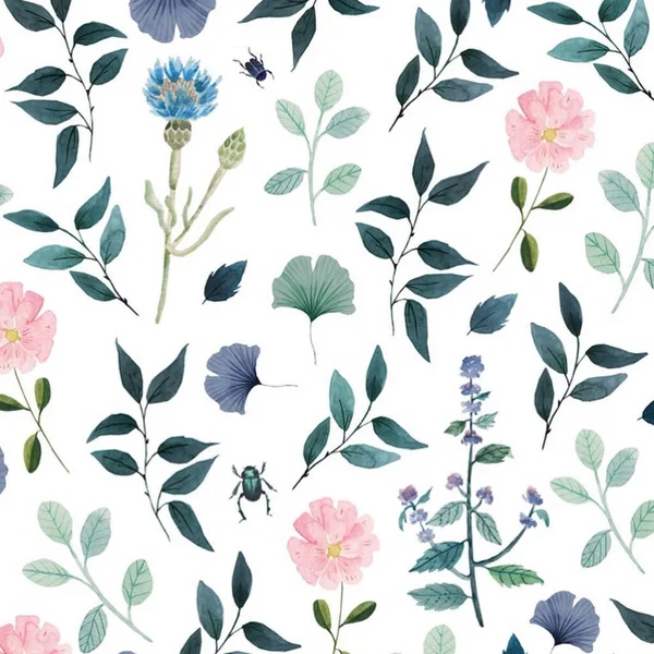 Візерунок Квітковий Дизайн Етнічна Квітка Текстильна Тканина Ілюстрація — стокове фото