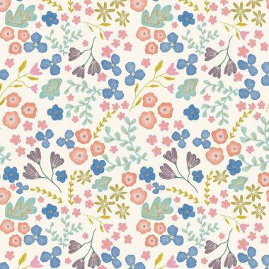 desenli çiçek desenli etnik çiçekli tekstil kumaş çizimi