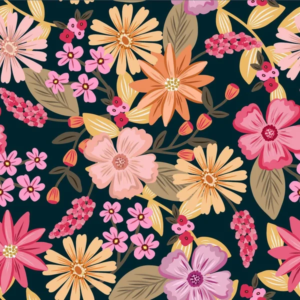 Рисунок Цветочный Дизайн Этнический Цветок Текстильная Ткань Иллюстрация — стоковое фото
