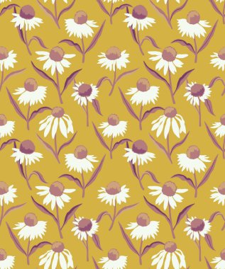 desenli çiçek desenli illüstrasyon kumaş tasarımı