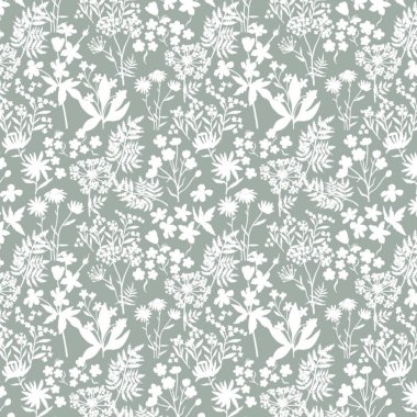 desenli çiçek desenli illüstrasyon kumaş tasarımı