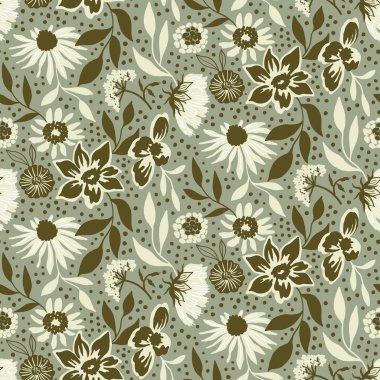 desenli çiçek desenli illüstrasyon kumaş tasarımı