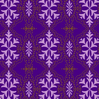 Kusursuz desenli etnik geleneksel kültür çiçek çizimi