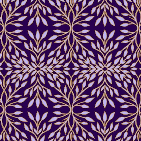 Kusursuz desenli etnik geleneksel kültür çiçek çizimi