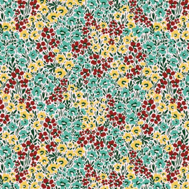 Kusursuz desenli tekstil desenli çiçek desenli sanat kumaşı çizimi