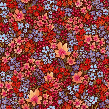 Kusursuz desenli tekstil desenli çiçek desenli sanat kumaşı çizimi