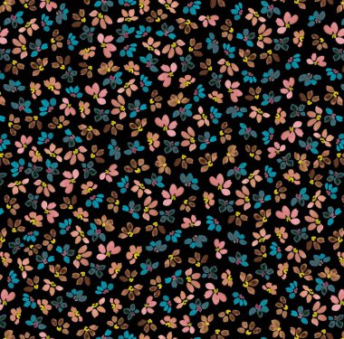 Kusursuz desenli tekstil desenli çiçek desenli sanat kumaşı çizimi