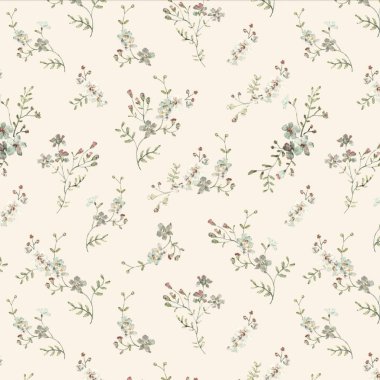 Kusursuz desenli tekstil desenli çiçek desenli sanat kumaşı çizimi