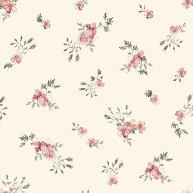 Kusursuz desenli tekstil desenli çiçek desenli sanat kumaşı çizimi