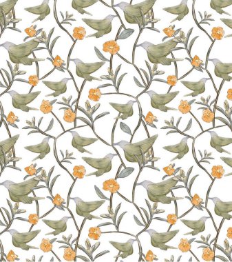 Kusursuz çiçek desenli sanat tasarımı çizimi