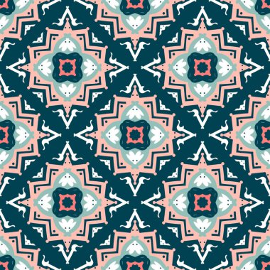 Desensiz çerçeve etnik sanat tasarımı resimlemesi